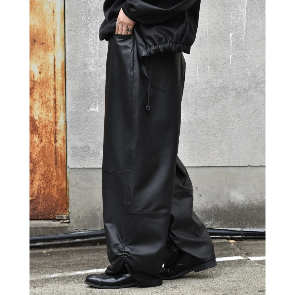 refomed × CCU / FRESH MAN CCU LEATHER WIDE PANTS (PT-01-RF-SHEEP-3)