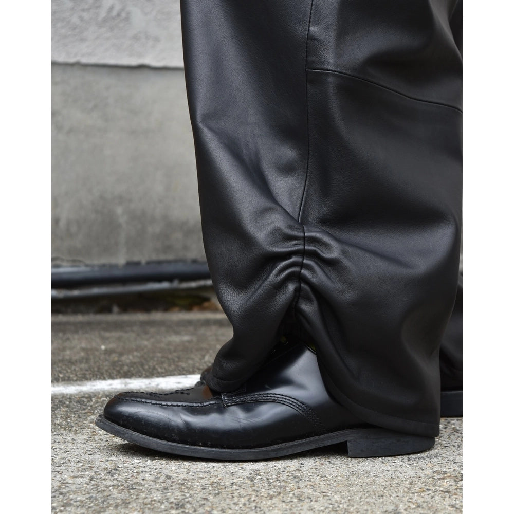 refomed × CCU / FRESH MAN CCU LEATHER WIDE PANTS (PT-01-RF-SHEEP-3)