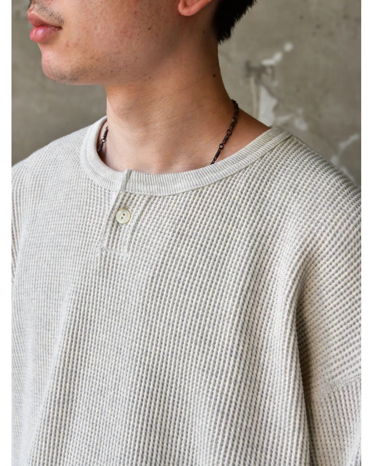 is-ness / Thermal Henley Long-sleeve Shirt (26AW_17_1008AWCS01)