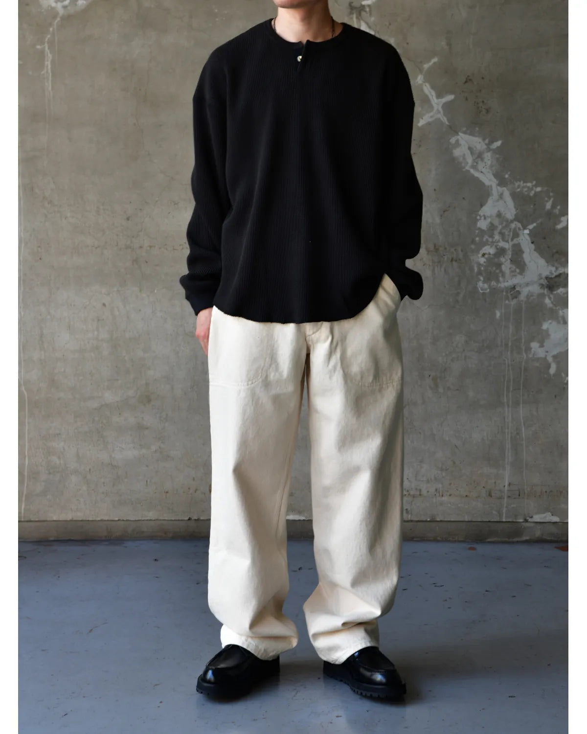 is-ness / Thermal Henley Long-sleeve Shirt (26AW_17_1008AWCS01)