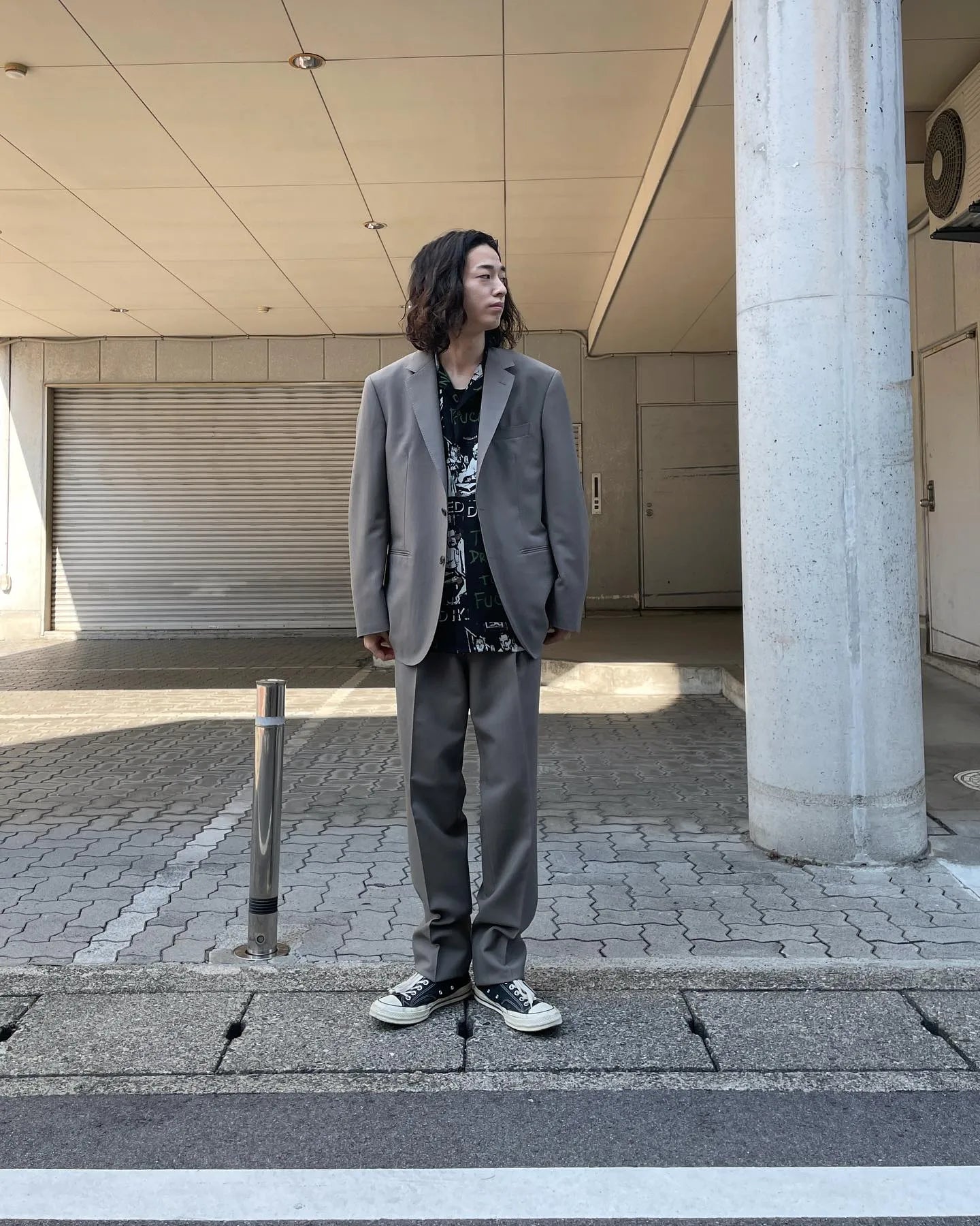 WACKO MARIA / SINGLE BREASTED JACKET (TYPE-2) &amp; PLEATED TROUSERS (TYPE-2) (GRAY) 
