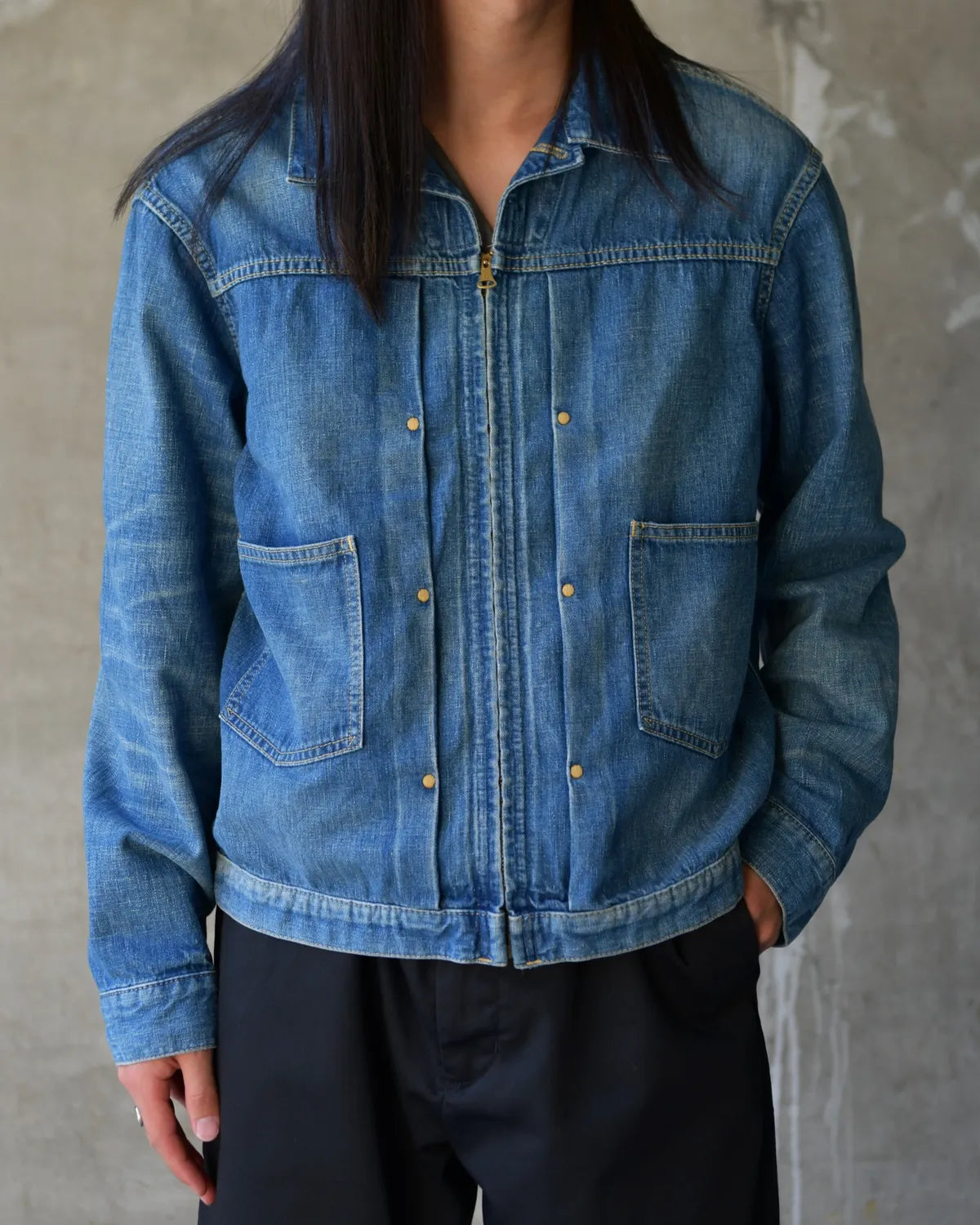 MINEDENIM  / Grainy Denim Zipup GJKT (2604-8002)