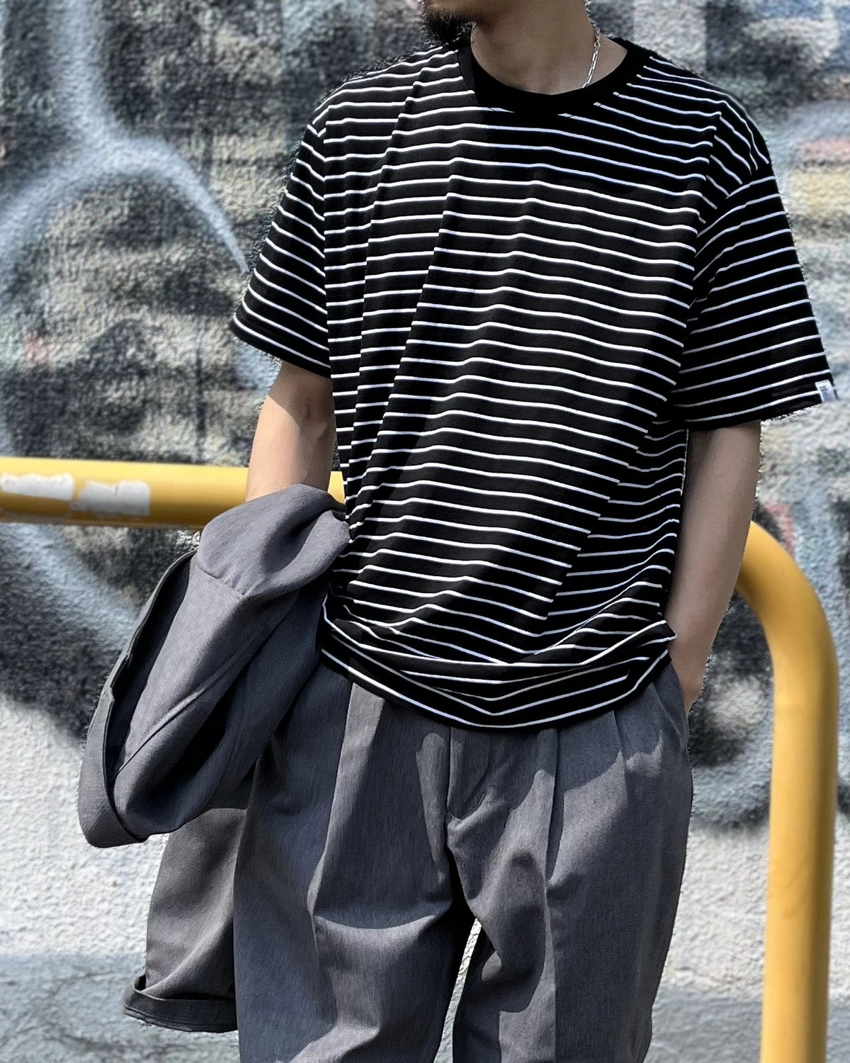 SEQUEL / BORDER T-SHIRT (SQ-26SS-CS-01)