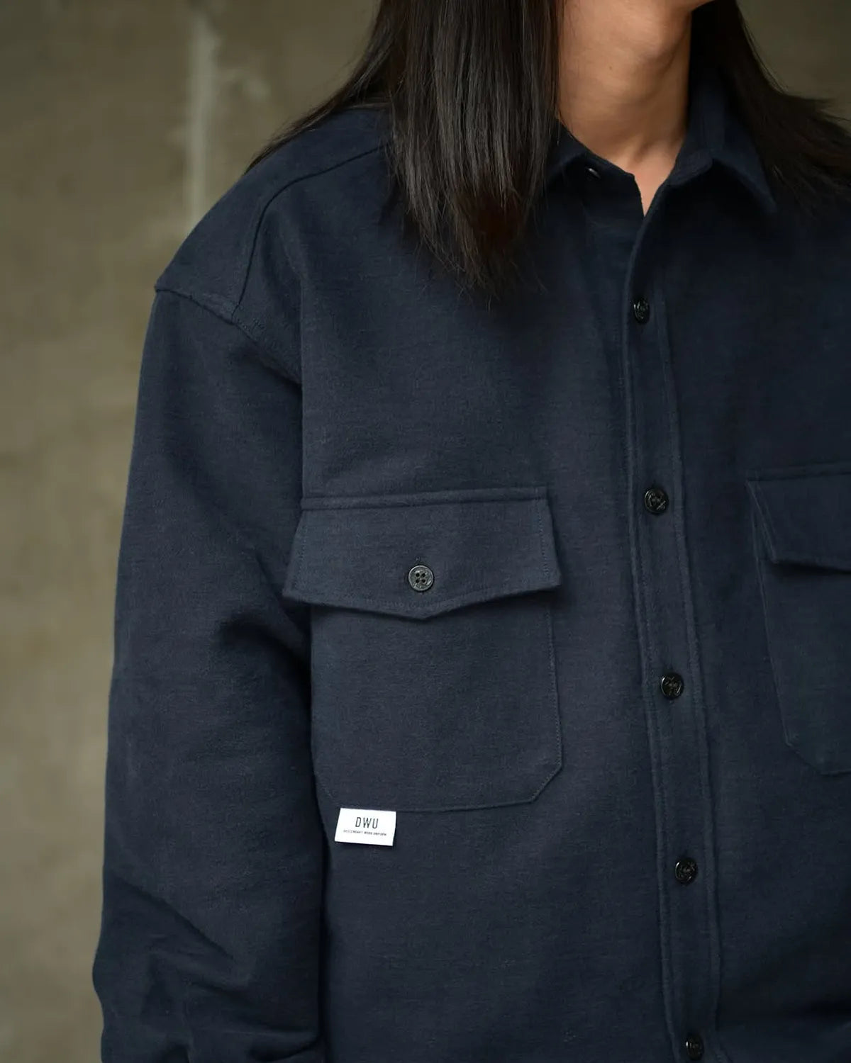 DESCENDANT /  CPO MELTON LS SHIRT (252WVDS-SHM04)