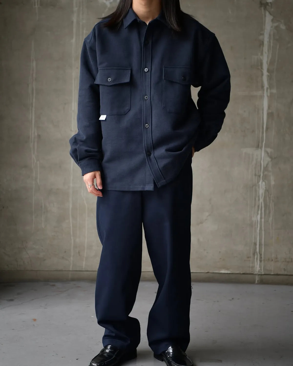 DESCENDANT /  CPO MELTON LS SHIRT (252WVDS-SHM04)