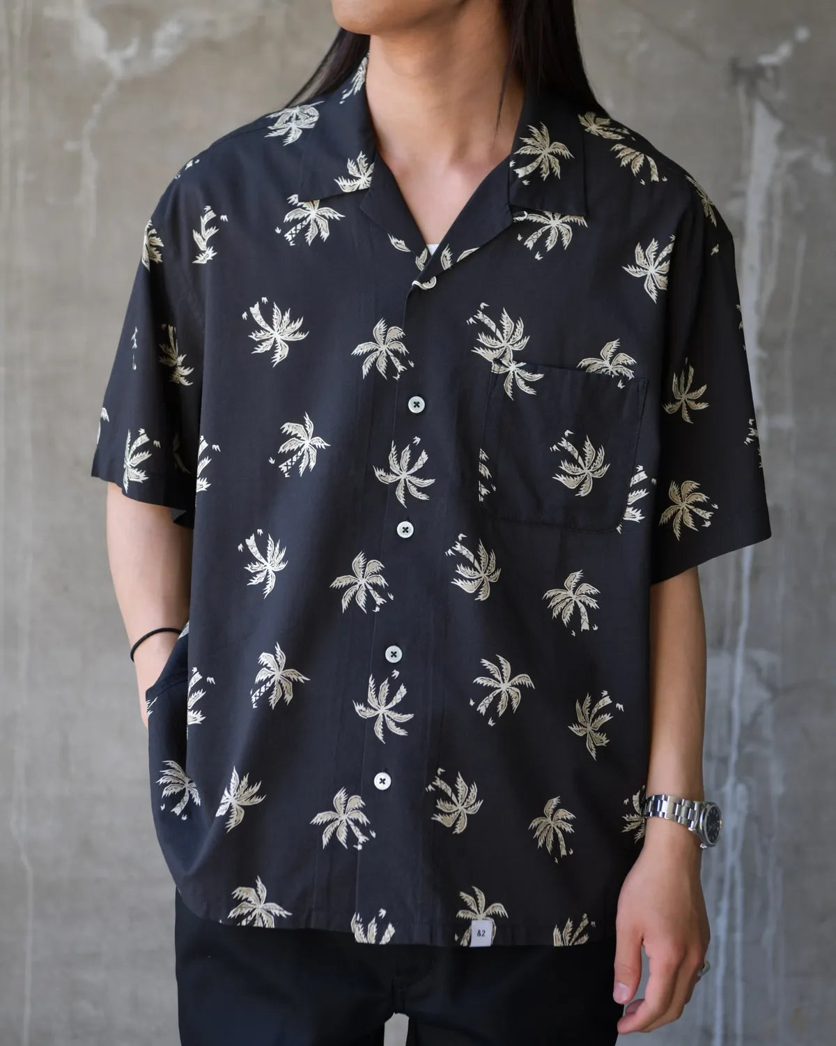 BEDWIN & THE HEARTBREAKERS / S/S PLAN TREE ALOHA SHIRT "ROGERS" (26SB1758)
