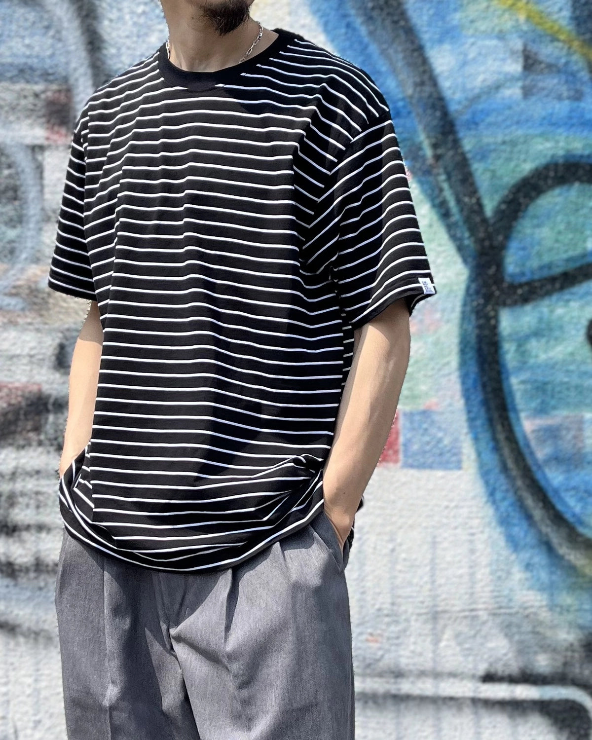 SEQUEL / BORDER T-SHIRT (SQ-26SS-CS-01)
