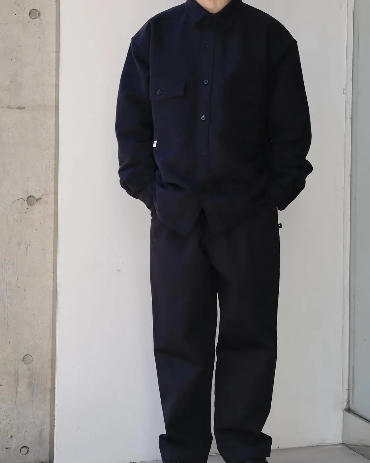 DESCENDANT /  CPO MELTON LS SHIRT (252WVDS-SHM04)