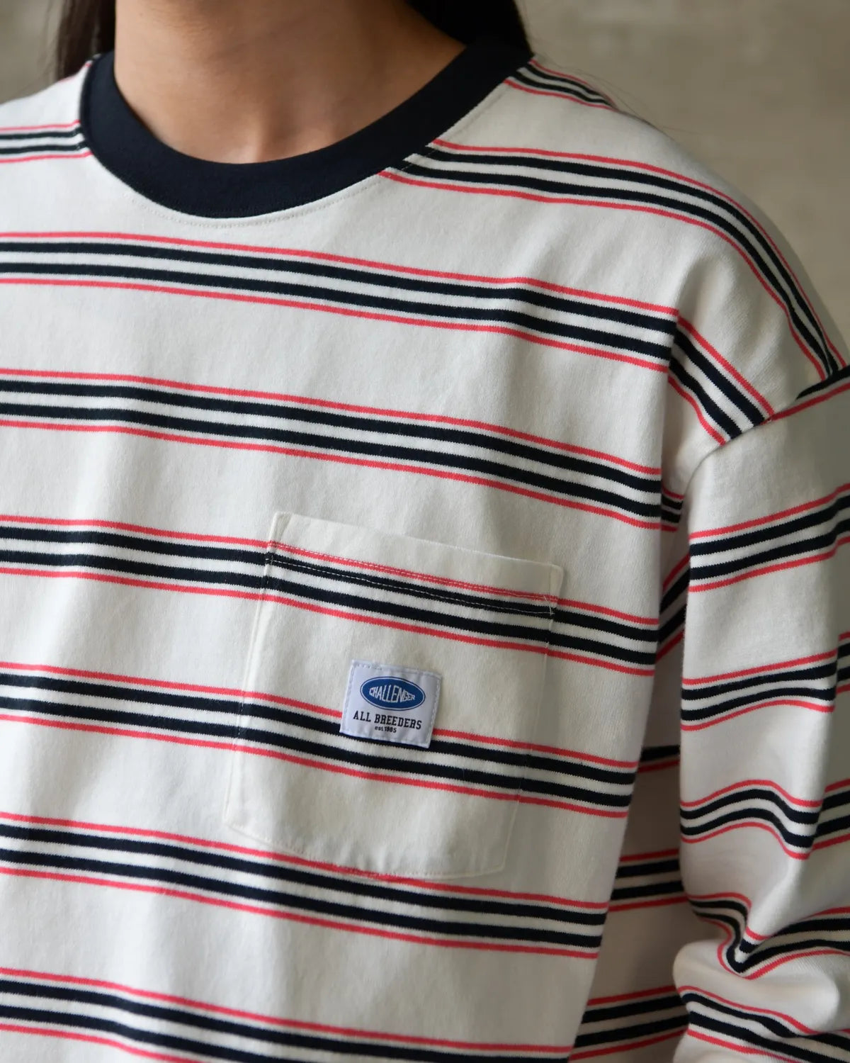 新品 CHALLENGER AUTHENTIC BORDER ボーダー ロンT CHALLENGER/L/S