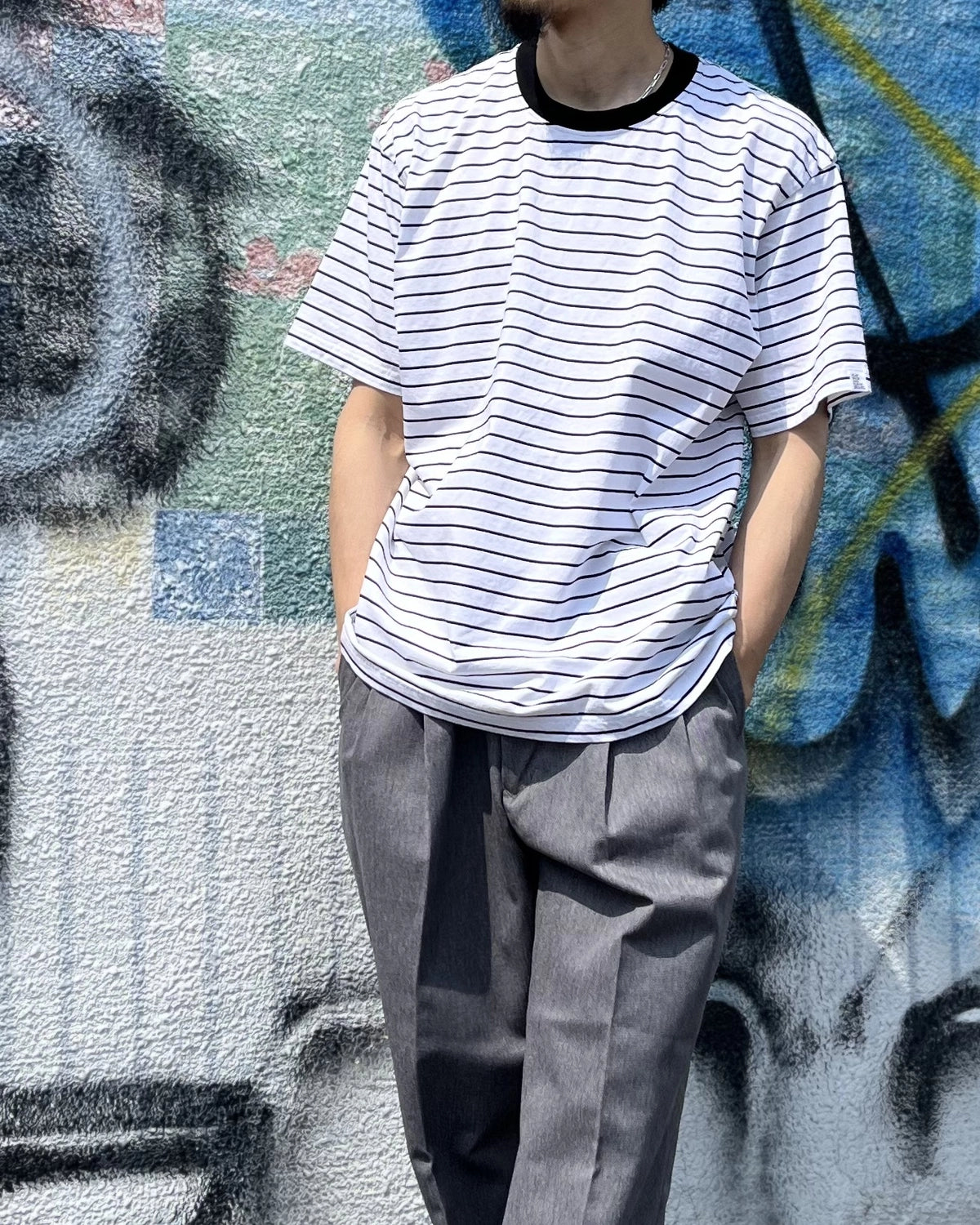 SEQUEL / BORDER T-SHIRT (SQ-26SS-CS-01)