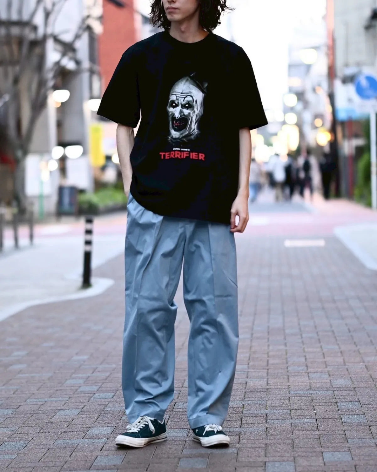 WACKO MARIA × TERRIFIER / WASHED HEAVY WEIGHT T-SHIRT -TYPE-1- (TERRIFIER-WM-WT05)
