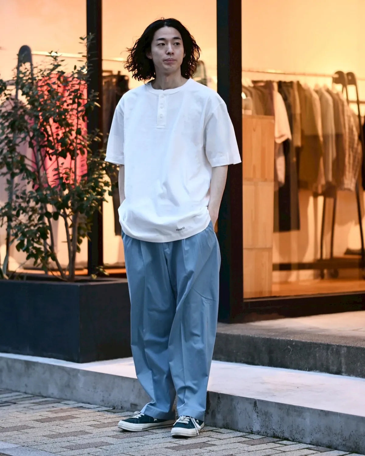 WACKO MARIA × HEALTHKNIT / HENLEY NECK T-SHIRT (26SS-WMT-HK01)