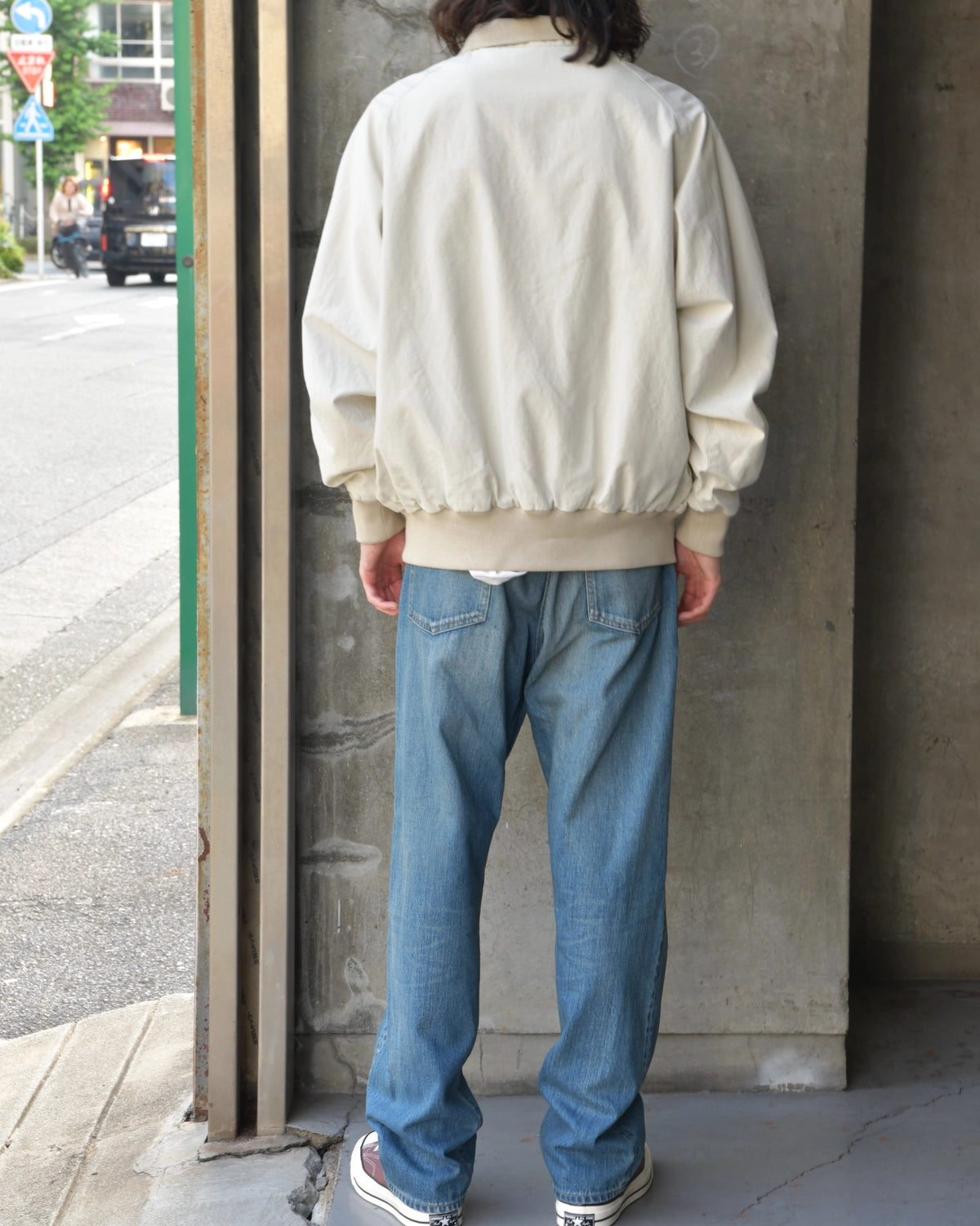A.PRESSE / Cotton Silk Back Gabardine Harrington Jacket (26AAP-01-39)