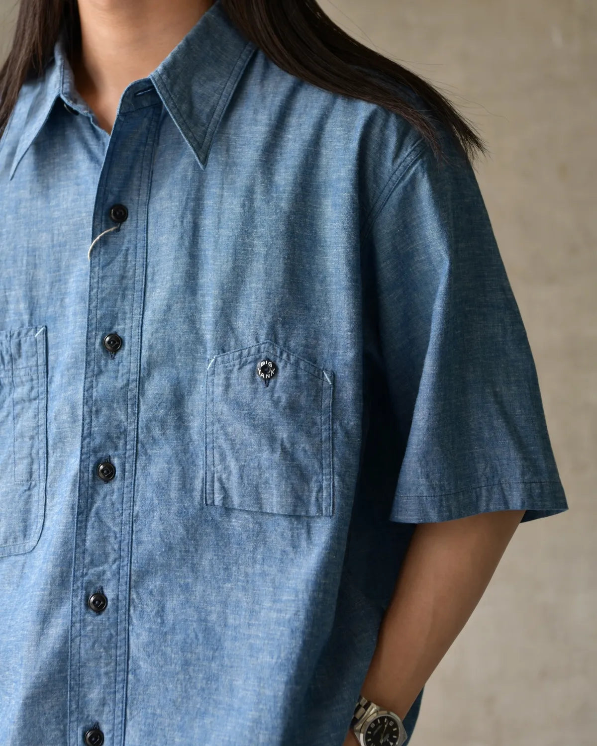BIG YANK / Y1942 S-SLEEVE CHAMBRAY SHIRT (602-261-05)
