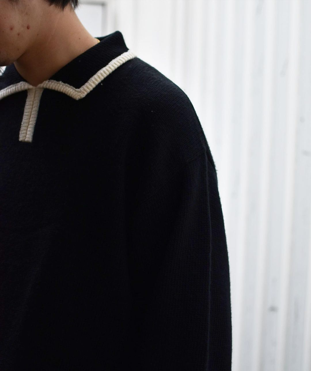 SON OF THE CHEESE / Line Polo Knit