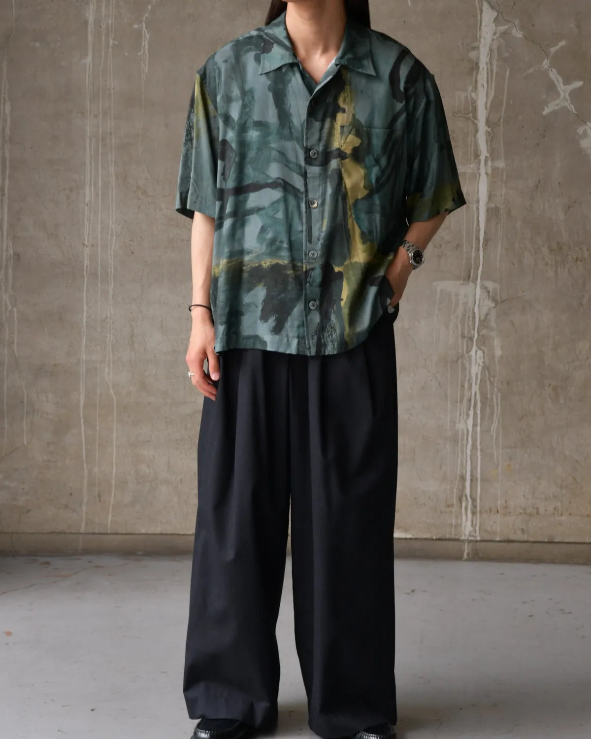 NTN（エヌティーエヌ）× MARIJN VAN KREIJ / S/S OPEN COLLAR SHIRT