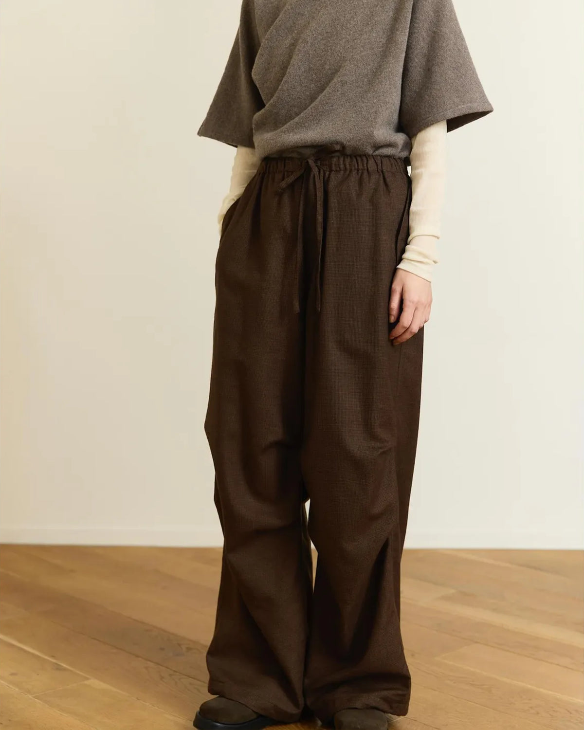 PHEENY / Cotton Tencel Check Snow Pants (PA26-PT03)