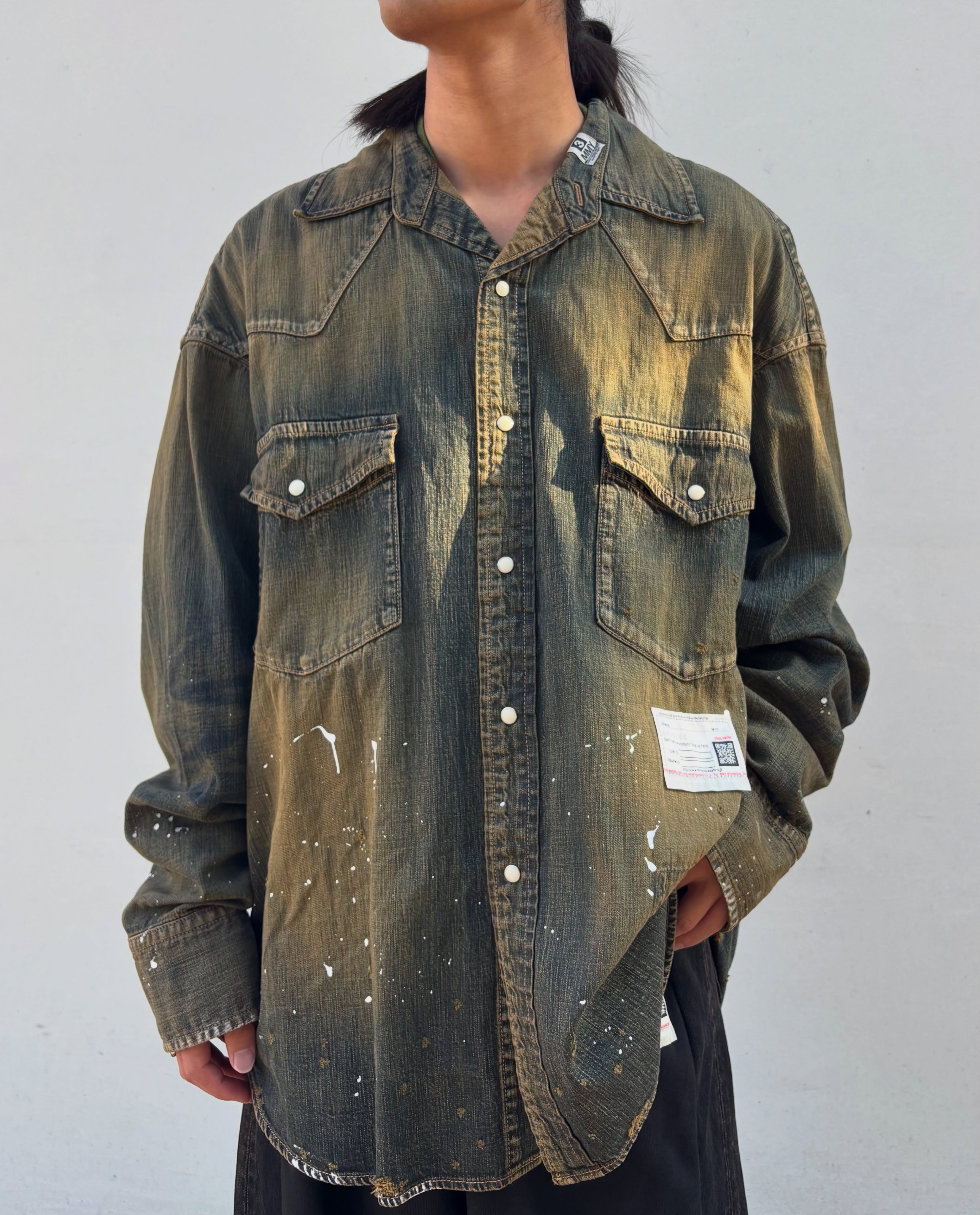 Maison MIHARA YASUHIRO / Flatted Collar Denim Shirt (A17SH027)
