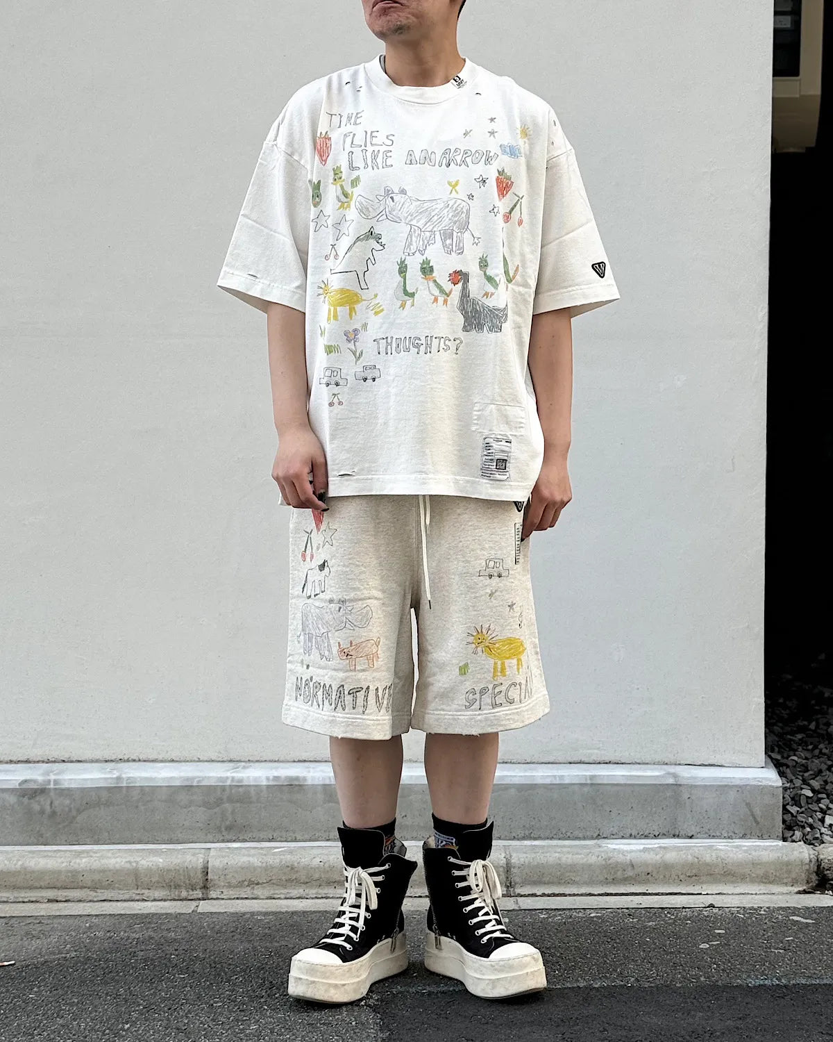 Maison MIHARA YASUHIRO / KIDS DOODLE SHORTS (J16SP773)