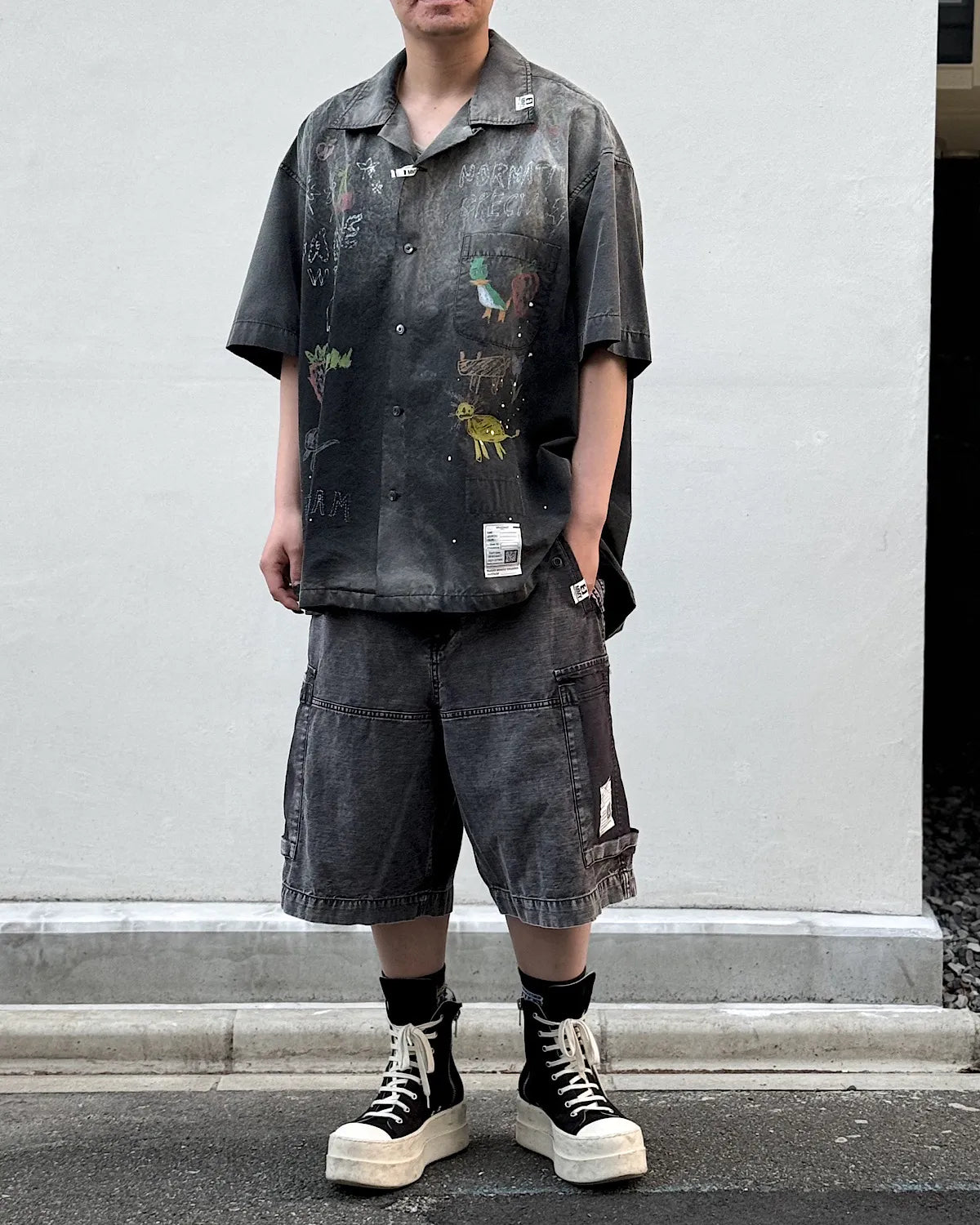 Maison MIHARA YASUHIRO / Hand Drawing Print Shirt (J16SH184)