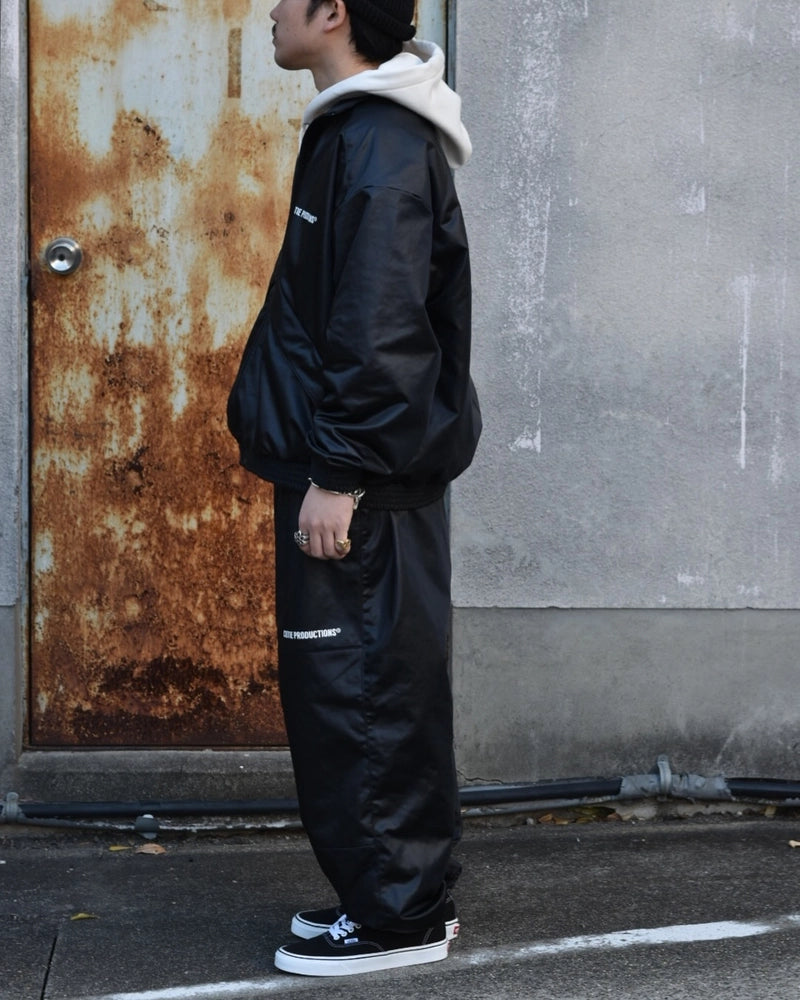 COOTIE PRODUCTIONS® / Damp Coated Satin Wide Track Pants (CTE-24A124)