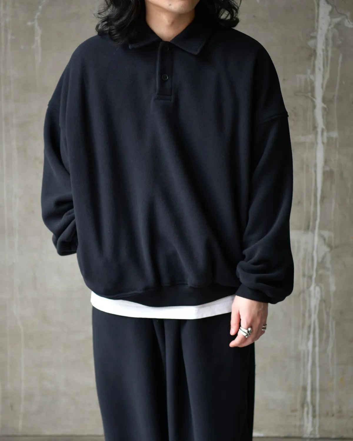 COOTIE PRODUCTIONS® / Fleece Sweat Polo Shirt (CTE-25A333)