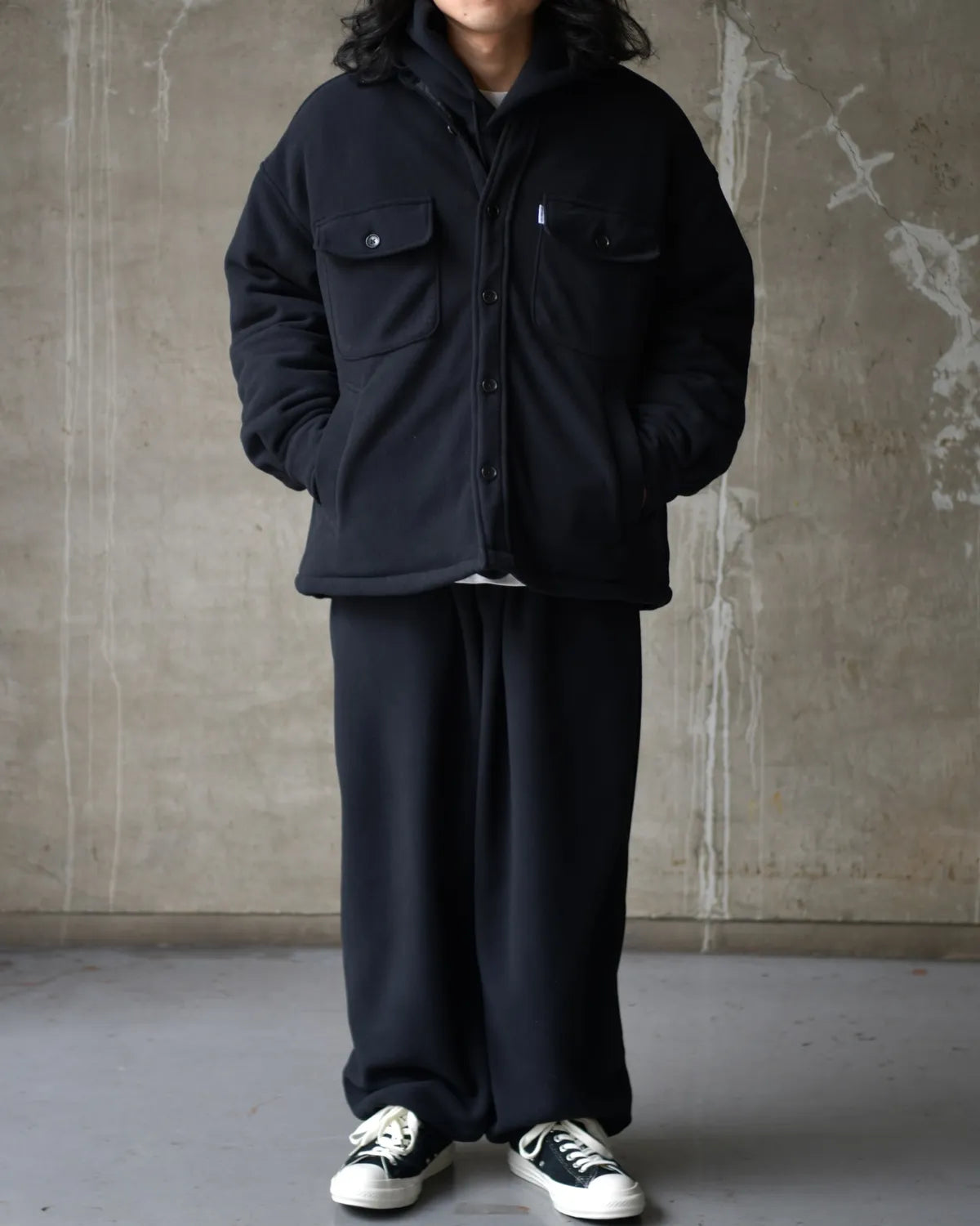 COOTIE PRODUCTIONS⁄Needle Punch Twill CPO Jacket（Black
