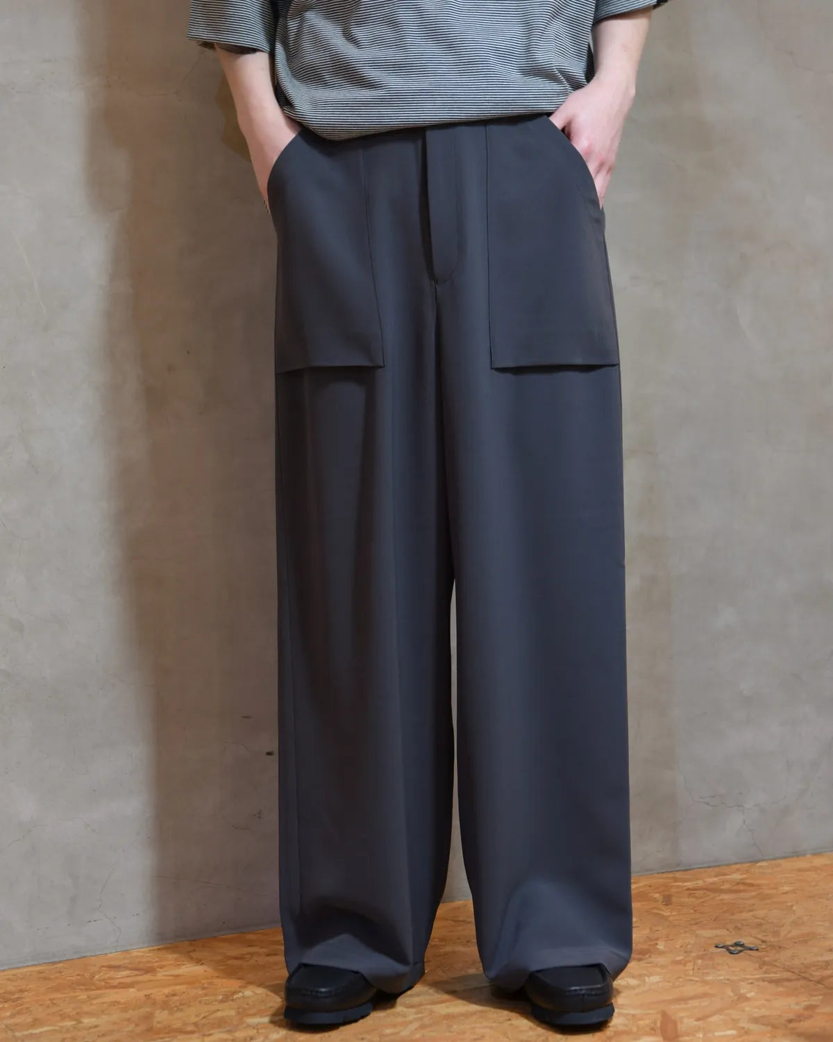 N.HOOLYWOOD COMPILE / PATCH POCKET WIDE TROUSERS (2261-PT23-011)