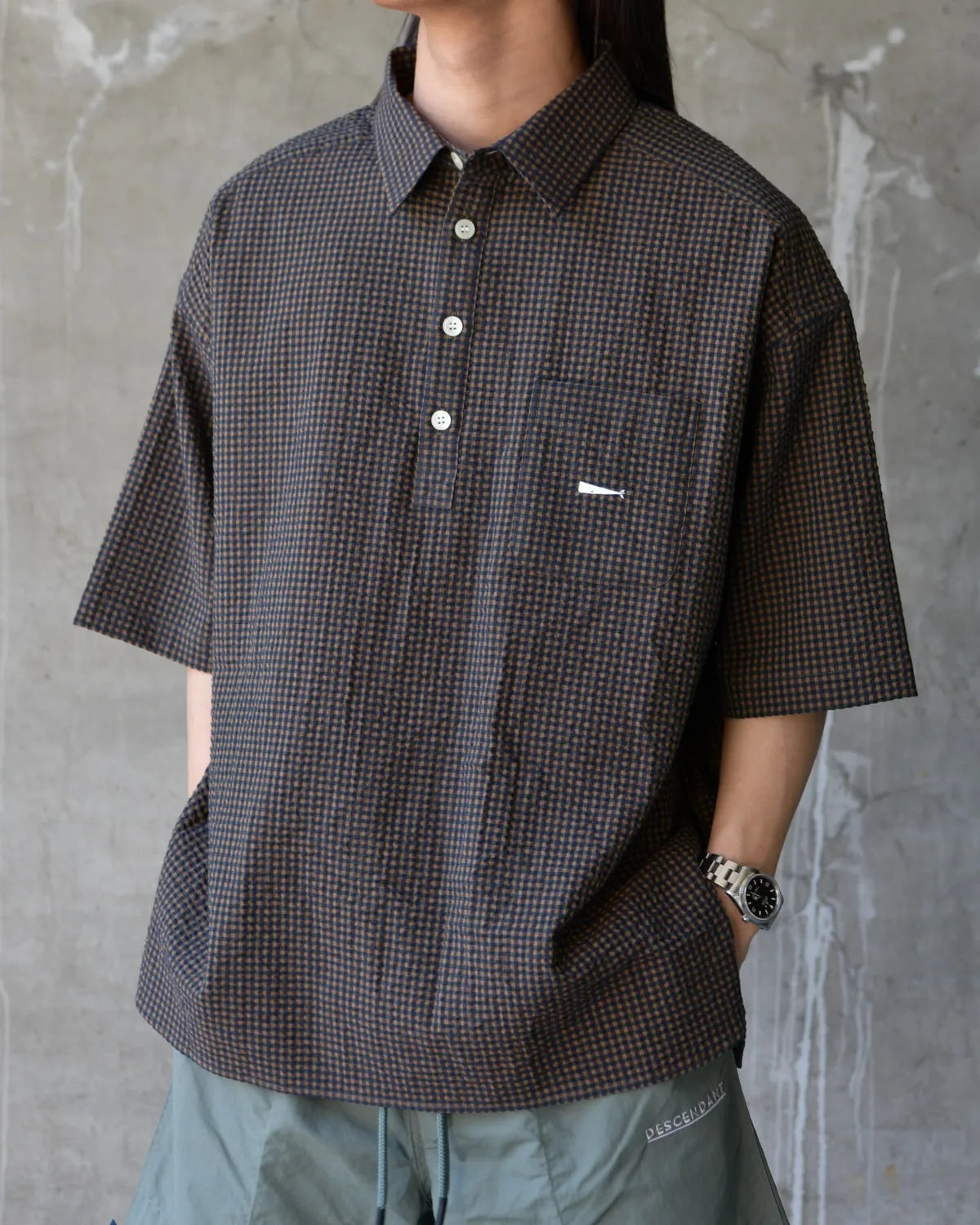 DESCENDANT (ディセンダント) / VOIL PULLOVER PLAID SS SHIRT | 公式