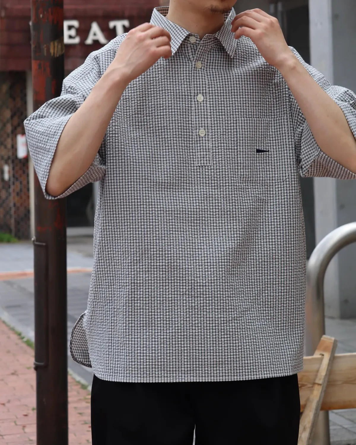 DESCENDANT (ディセンダント) / VOIL PULLOVER PLAID SS SHIRT | 公式
