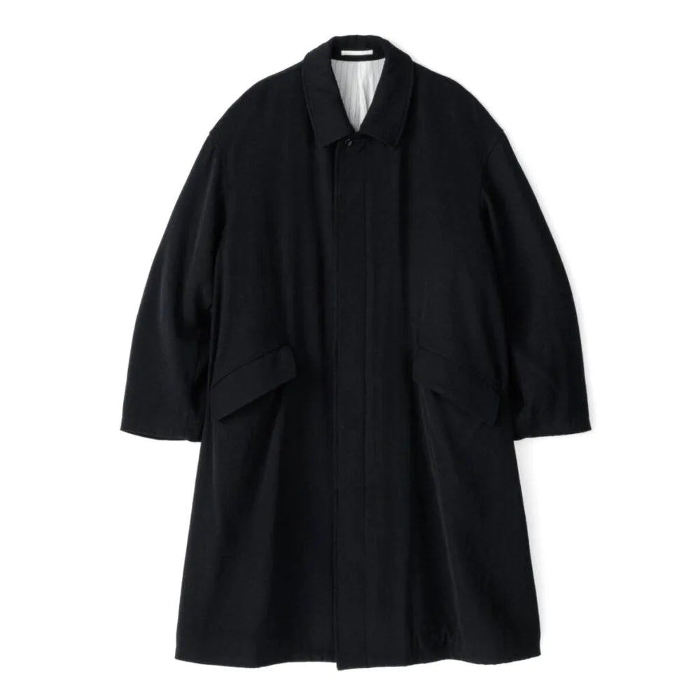 Graphpaper / Back Satin Gabardine Bal Collar Coat (GM243-10076)