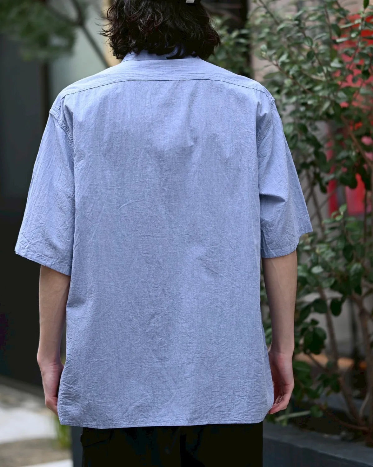 blurhmsROOTSTOCK / Hard Twist Chambray Work Shirt S/S (bROOTS26S4)