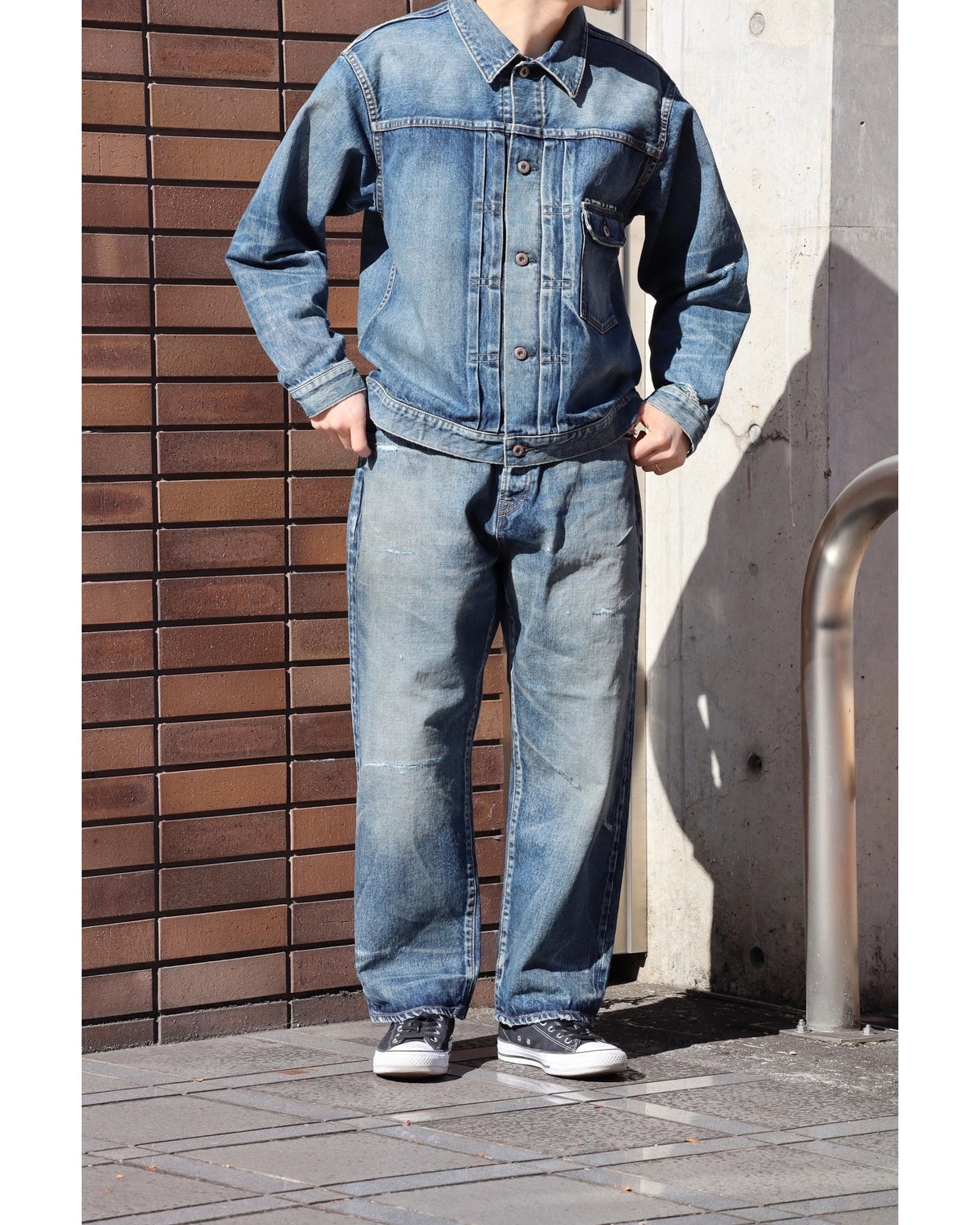 SEQUEL / × FRAGMENT DAMEGE DENIM PANTS (SQ-24AW-PT-09)