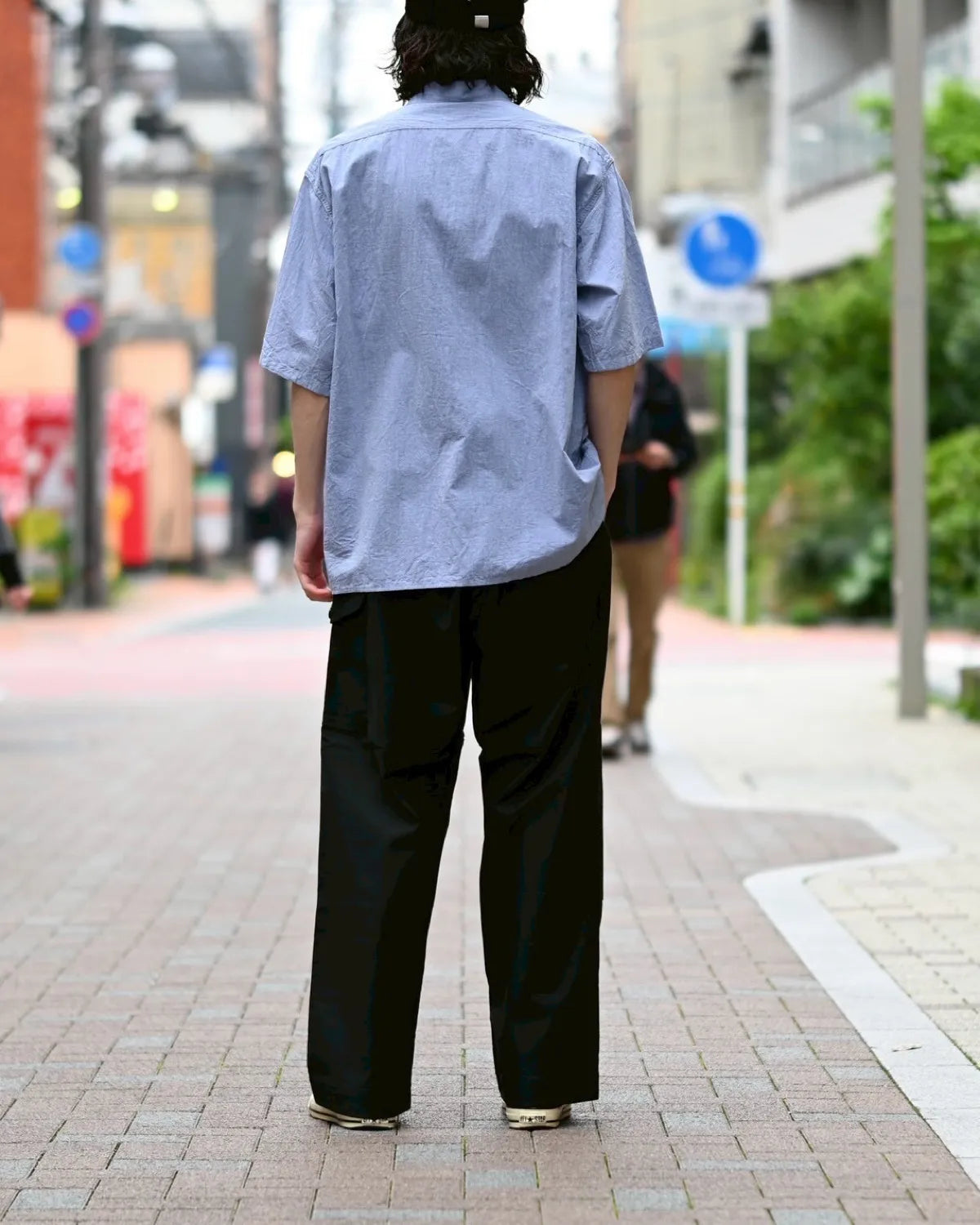blurhmsROOTSTOCK / Hard Twist Chambray Work Shirt S/S (bROOTS26S4)