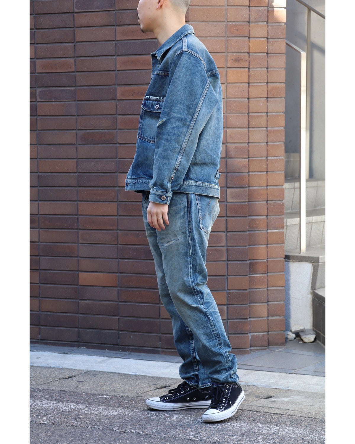 SEQUEL / × FRAGMENT DAMAGE DENIM JACKET (SQ-24AW-JK-10)