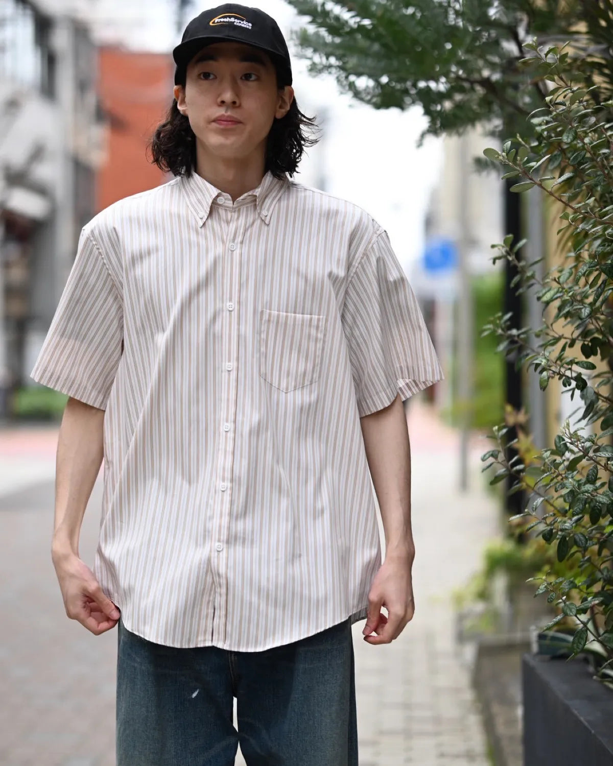 DIGAWEL / Buttondown S/S shirt (DWAA037)