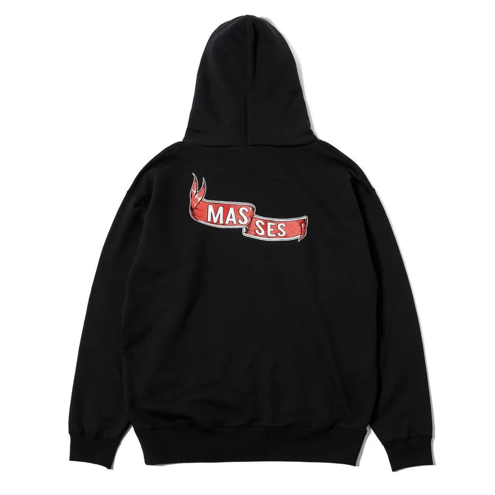 MASSES / SWEAT HOODED FLING WHEEL P (1249018014)