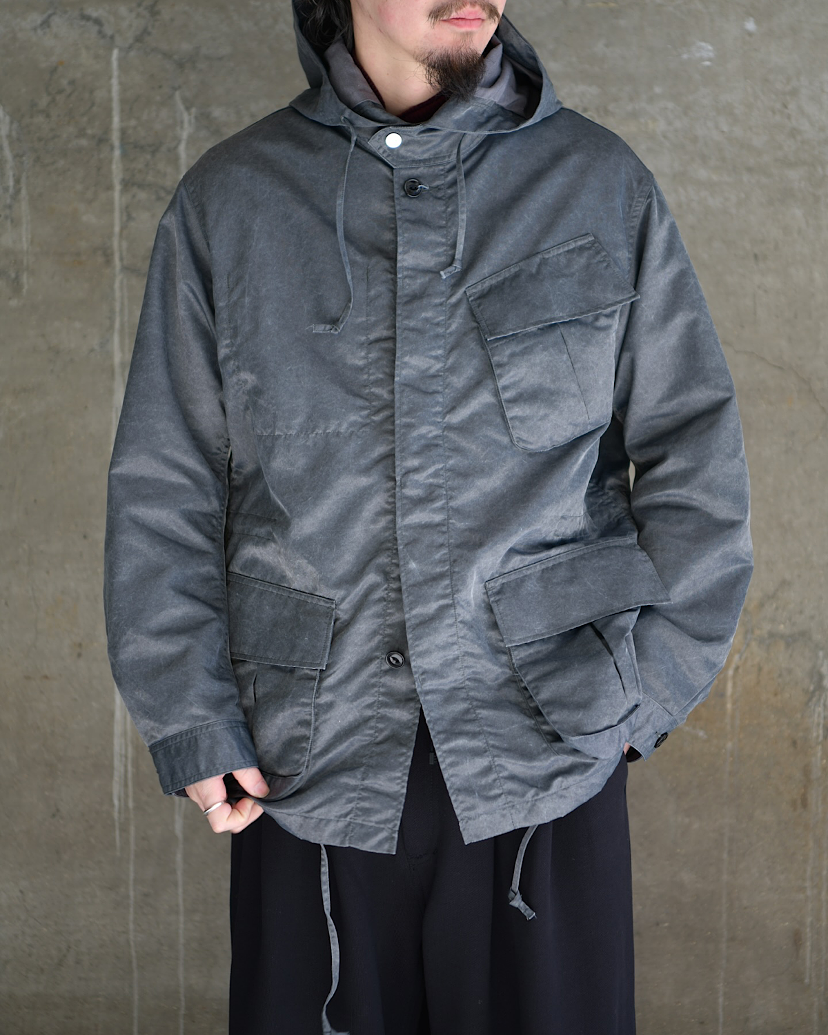 ノンネイティブ WIND STOPPER ノーカラージャケット 0 XS 青 NONNATIVE 