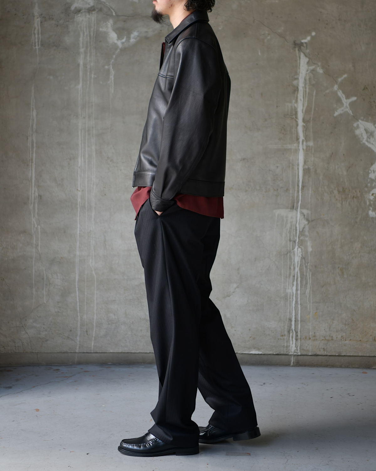 WACKO MARIA / LEATHER SINGLE RIDERS JACKET (26SS-WMO-BL02)