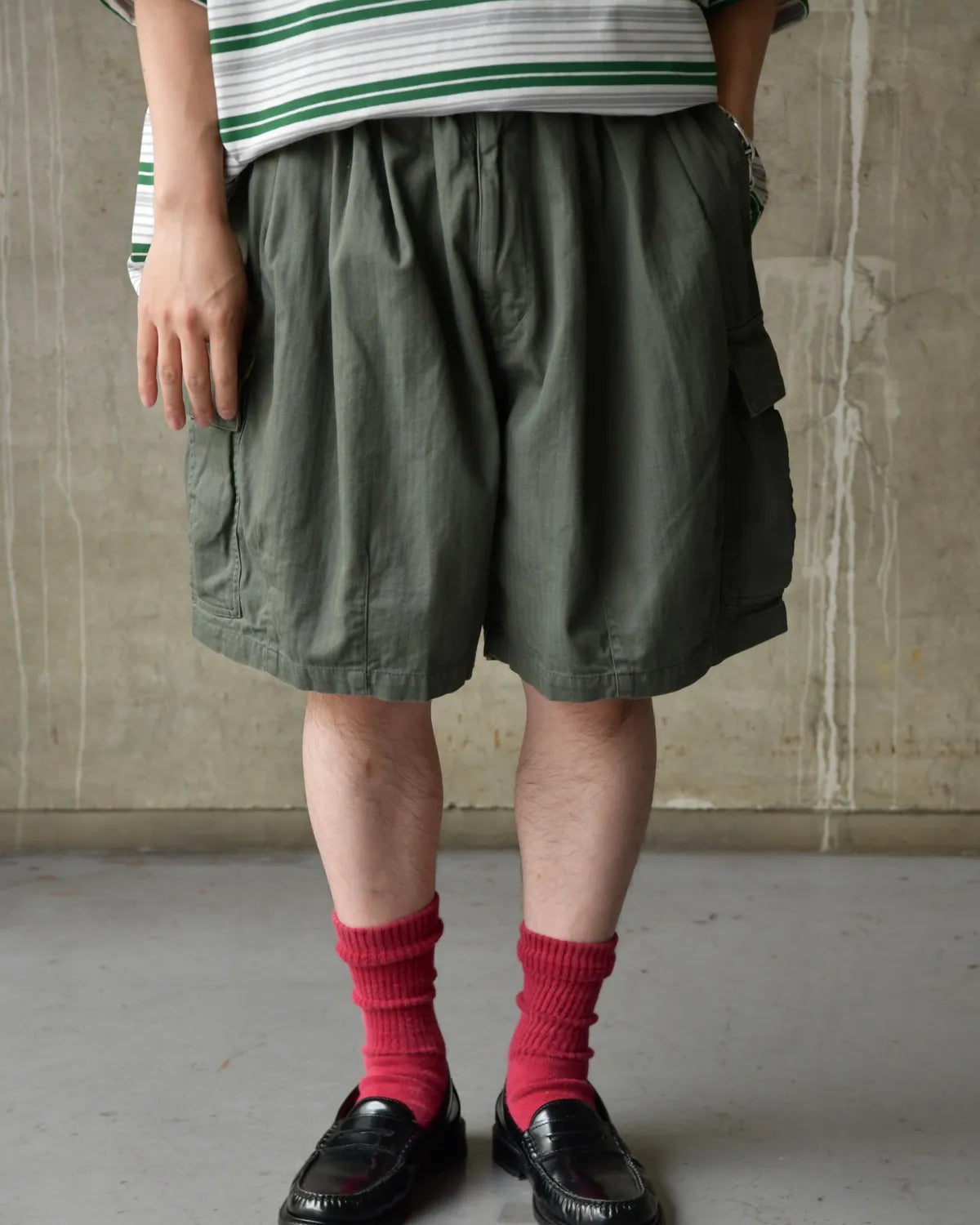 is-ness / Herringbone 6-Pocket Shorts (26SS_23_1005SSPT04-2)