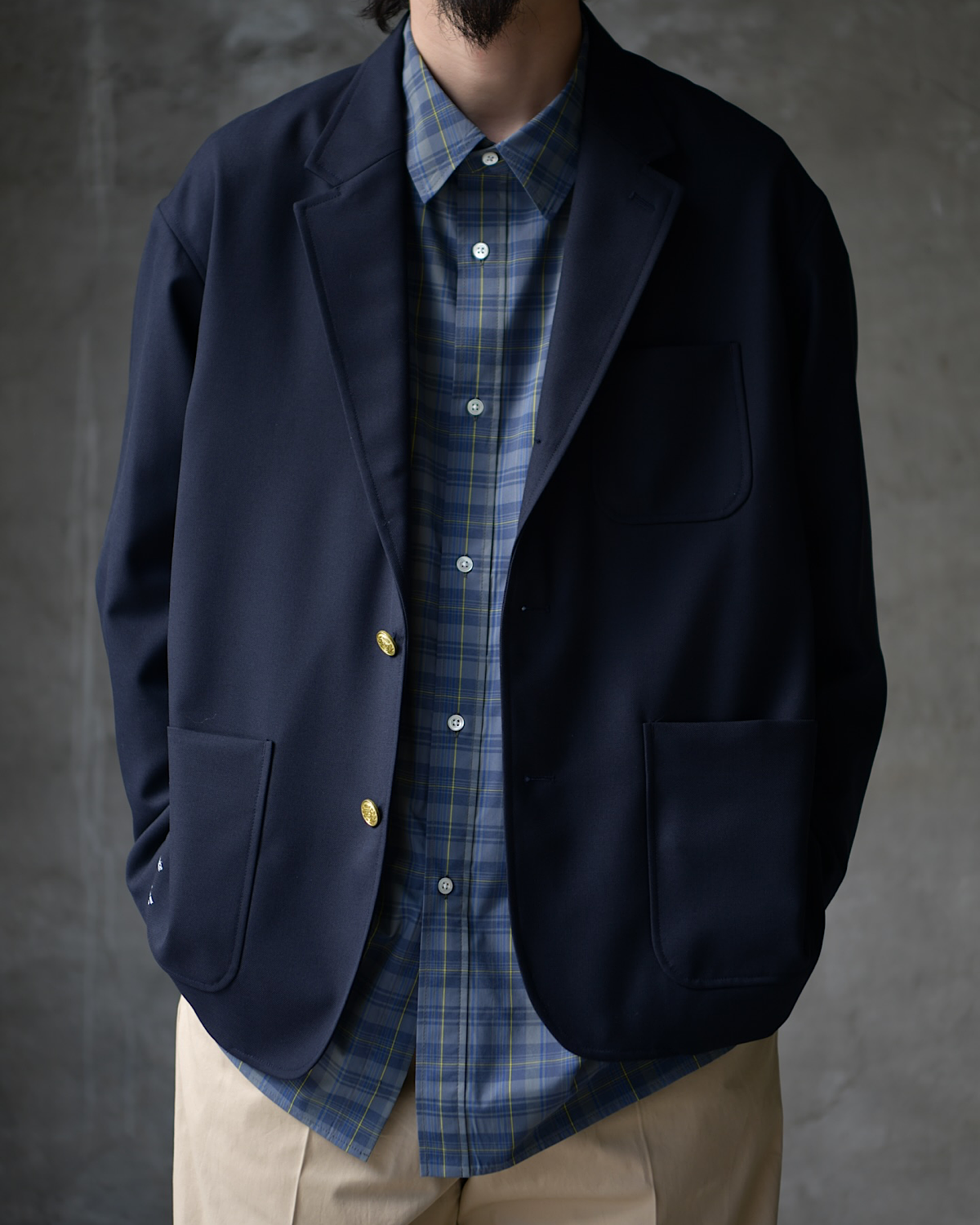 FreshService / WOOL SERGE COLLEGE BLAZER (FSC261-10212)