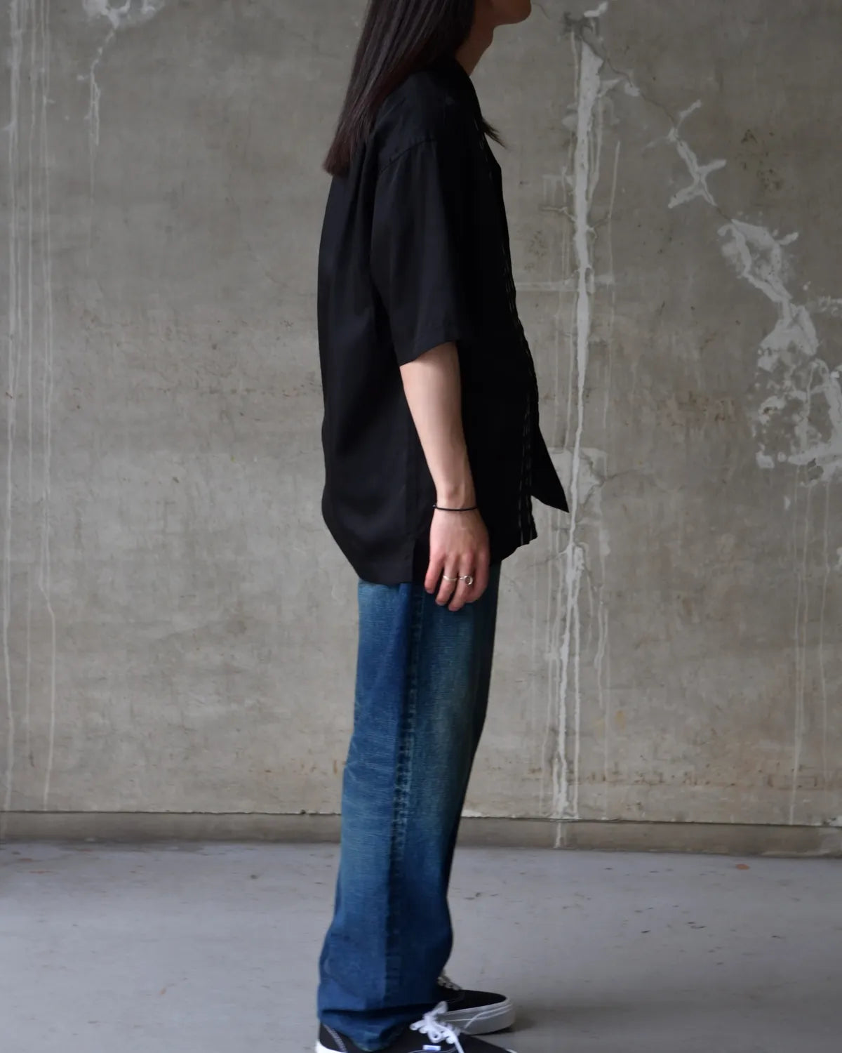 MINEDENIM(マインデニム) / Cu.Denim Wave embroidery S.S SH | 公式