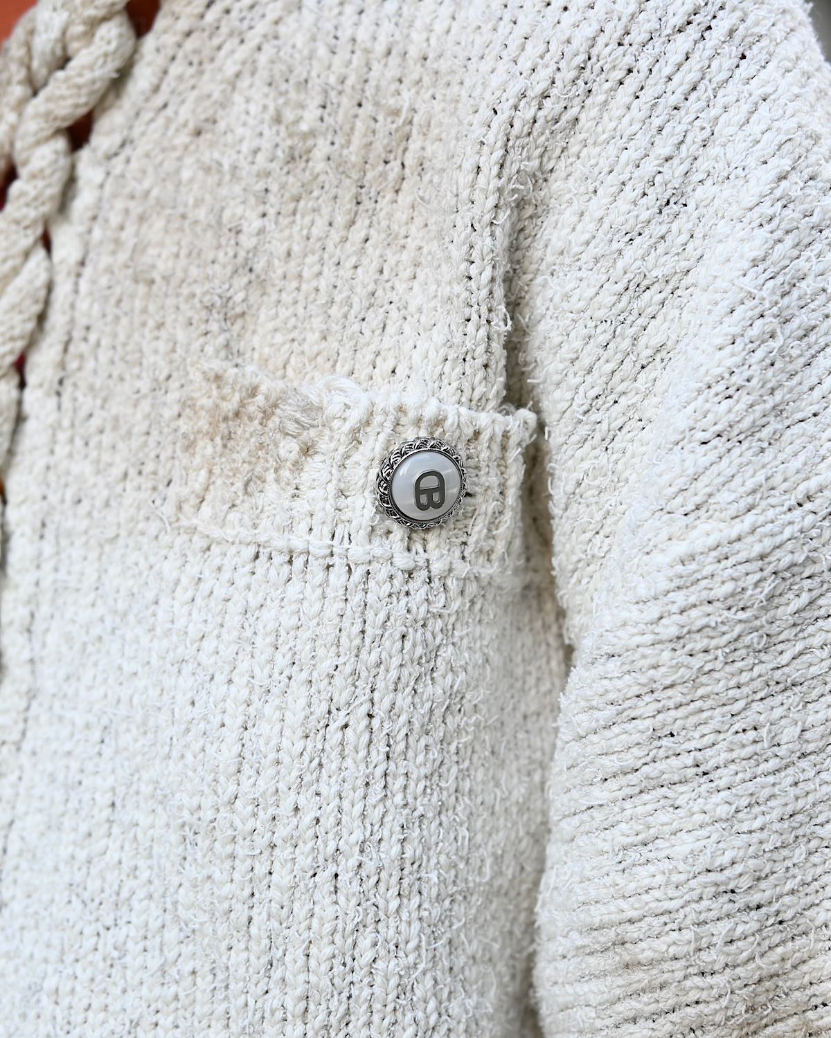 doublet / CHAINED SLASH KNIT CARDIGAN (26SS53KN209)