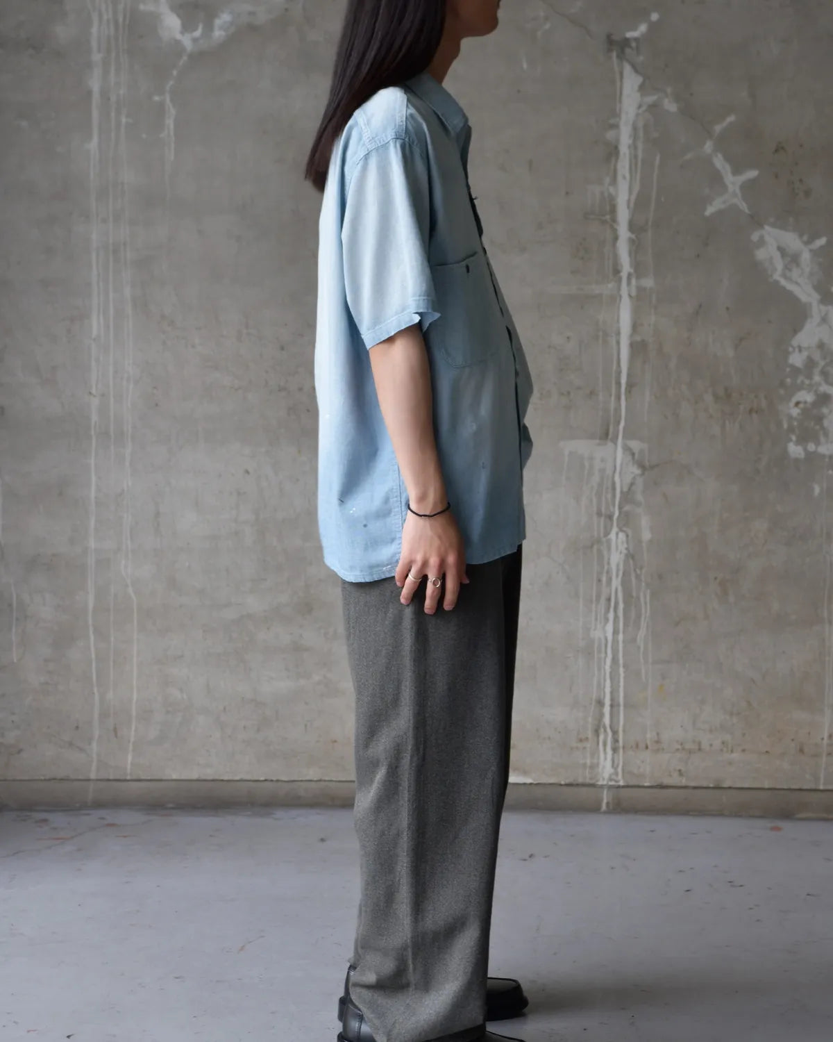 A.PRESSE / Vintage Chambray S/S Shirts (26SAP-02-01)