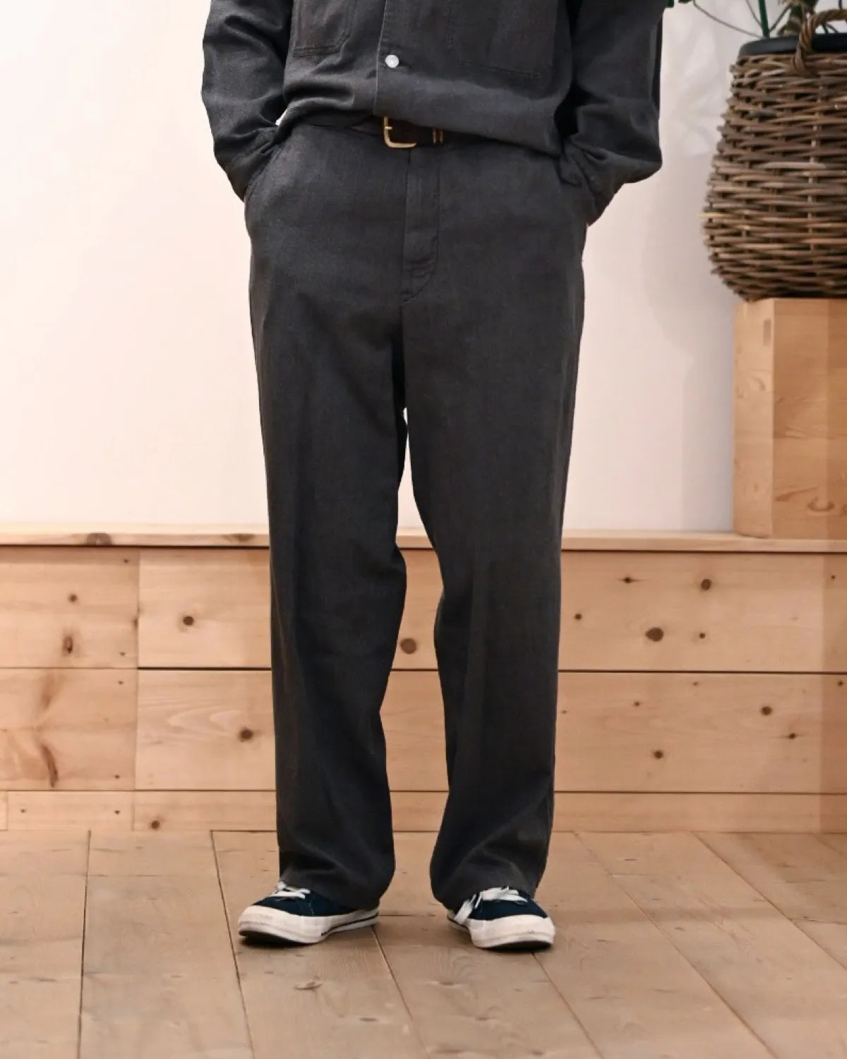 A.PRESSE(アプレッセ) / Vintage Black Chambray Work Pants | 公式