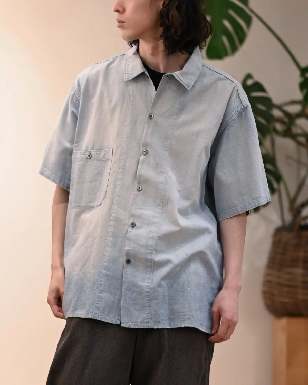 A.PRESSE / Vintage Chambray S/S Shirts (26SAP-02-01)