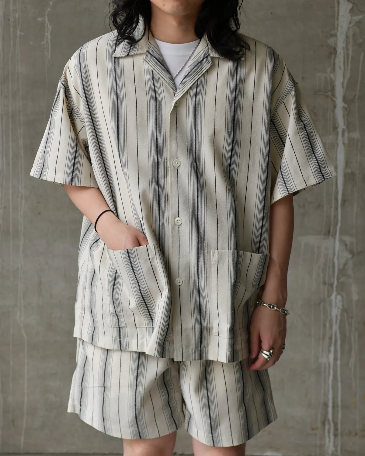 COOTIE PRODUCTIONS® / Dobby Chain Stripe S/S Cavana Shirt (CTE-26S414)
