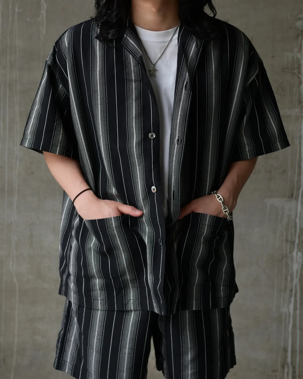 COOTIE PRODUCTIONS® / Dobby Chain Stripe S/S Cavana Shirt (CTE-26S414)
