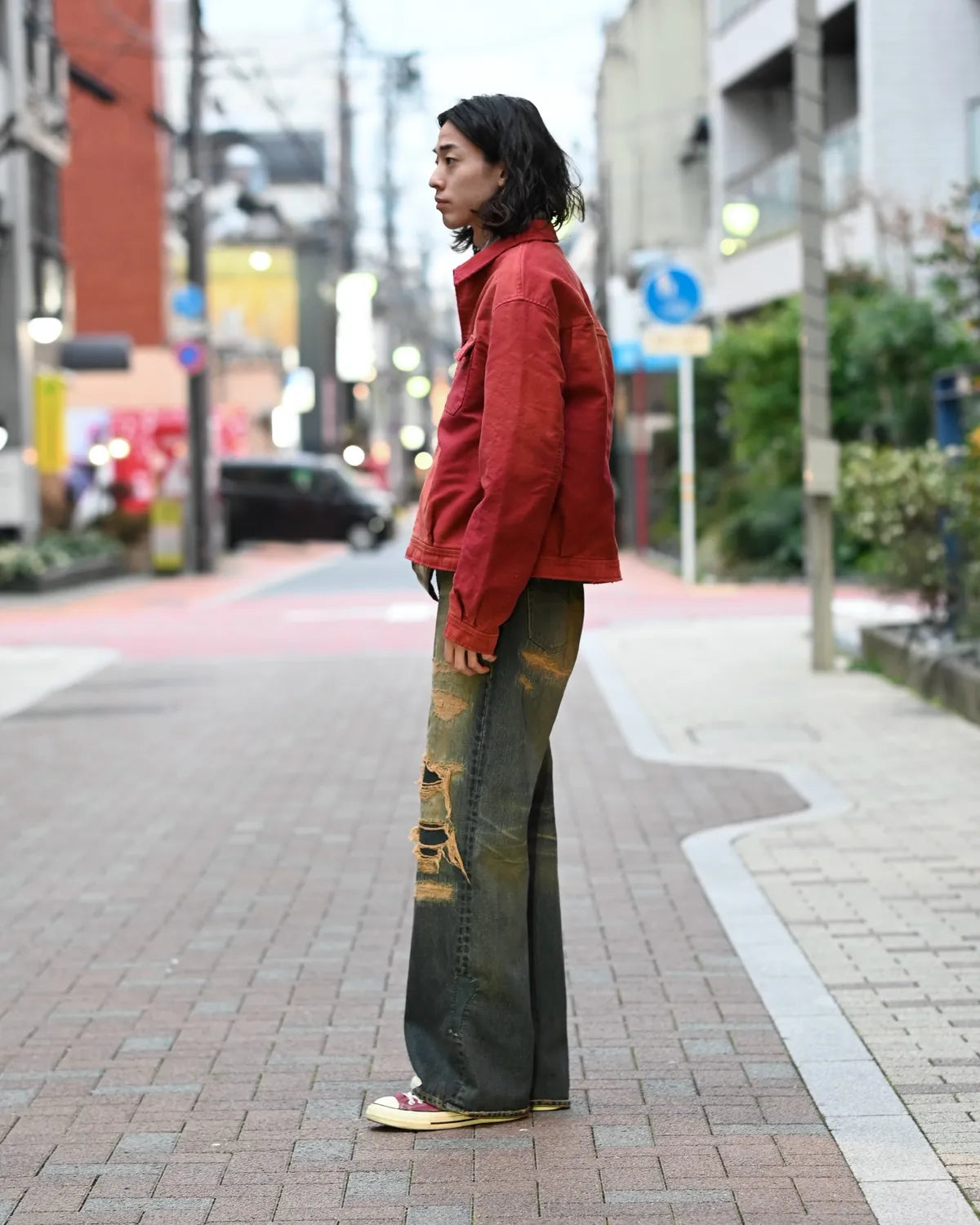 KAMIYA / Distressed Moleskin Work Jacket (G16BL019)