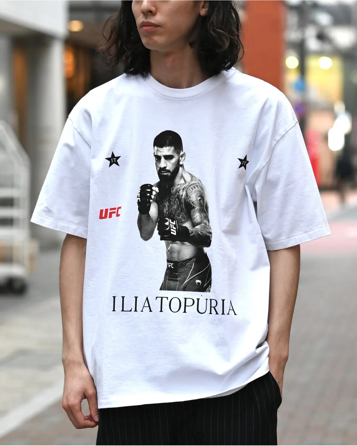 WACKO MARIA × UFC / WASHED HEAVY WEIGHT CREW NECK T-SHIRT -TYPE-5- (UFC-WM-WT05)